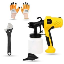 Hillgrove 400W 0.8 Litre Plastic DIY HVLP Paint Sprayer Gun with Gloves &a; 8 inch Adjustable Wrench, HGCM1347-picture-17