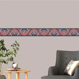 Asian Paints EzyCR8 300x10cm Seamless Floral Self Adhesive Wall Border Sticker, HPCA25416-picture-31