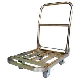 Bigapple 150kg 48x72cm Stainless Steel Grid Type Foldable Platform Trolley for Warehouse &a; Industries, HS-1-150-picture-19