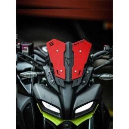 RA Accessories Metal Red Bike Headlight Visor for Yamaha MT15, RAA7JH63-picture-21
