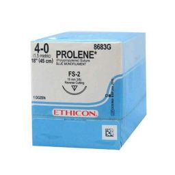 Ethicon NW883 Prolene 1 Blue Monofilament Suture, Size: 100cm (Pack of 12)-image-31