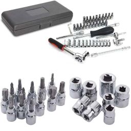 Catron 46 Pcs Chrome Vanadium Steel Mechanic Tool Kit, 48 Tool-4-16