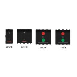Anchor Roma Urban 25A 2 Module Single Phase Black Motor Starter Switch, 66025B (Pack of 10)-image-50