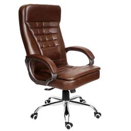 Rose Kelly Leatherette Brown High Back Revolving Executive Office Chair-picture-15