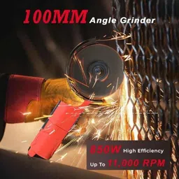 HPD FS801 850W 11000rpm 4 inch Copper Red Angle Grinder with 9 Blades image 2