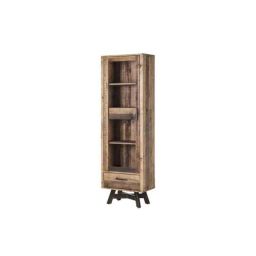 The Attic 60x35x193cm Recycled Wood Natural Retro Glass Bookshelf, KL-1859-image-22