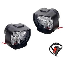 AOW LED Fog Light White Spot Beam Driving Lamp (18W Pack of 2) with Switch for Hero Splendor iSmart-10
