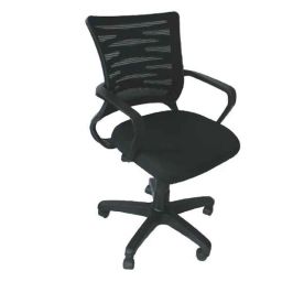 Arko Black Medium Back Adjustable Push Back Ergonomic Chair, Tunnel-image-24