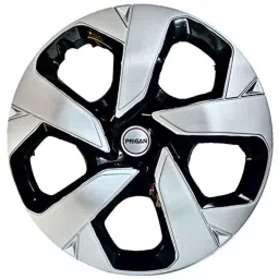 Prigan 4 Pcs 15 inch Polypropylene Black &a; Silver Press Fitting Car Wheel Cover Set for Toyota Etios Cross-picture-32