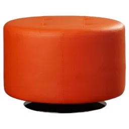 Furniturstation Leatherette Orange Revolving Ottoman Stool, SBF_OT01OR-picture-15