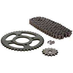Uno Minda 126L Hardened Alloy Steel Quadra Rivet Chain &a; Sprocket Kit for Bajaj Discover 150CC, CH-1037-picture-46