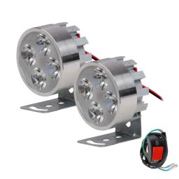AllExtreme EX4RFS2 2 Pcs 4 LED 12W Small Round White Waterproof Fog Light Set-29