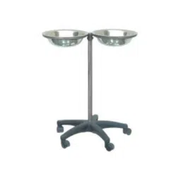 Welltrust Stainless Steel Double Bowl Hospital Wash Basin Stand with Plastic Base, WLT-772-picture-16