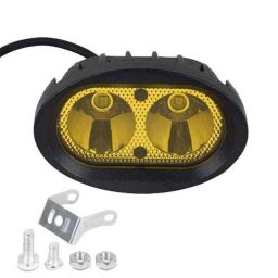 AllExtreme EX2OFY1 2 LED Yellow 20W Oval Projector Fog Waterproof Light-picture-16