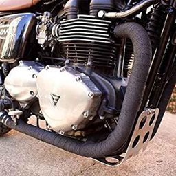 AOW Black Silencer Wrap Bike Exhaust Shield for All Royal Enfield Models (Length : 3 Mtrs) W-4-10