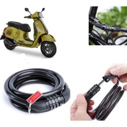 Auto Pearl PVC &a; Plastic Black Combination Cable Lock for GTS 300 BS6-picture-12