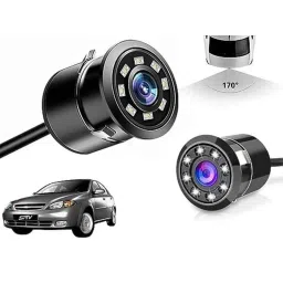Auto Pearl 8 LED Black Waterproof &a; Shockproof HD Night Vision Car Reverse Parking Camera for Chevrolet Optra SRV-40