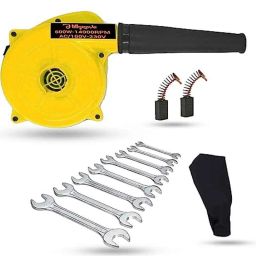 Hillgrove 800W Plastic Yellow Electric Air Blower with Carbon Brushes &a; 8 Pcs Double Open End Wrench, HGCM1061-92