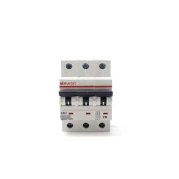 Dewon Electric 63A 10kA Three Pole MCB, CB3001063C-4