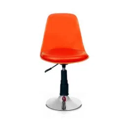 Rajpura Orange Chrome Base Study Stool-30