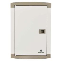 Havells QVE Series 8 Way Metal Grey TPN Single Door Distribution Board for MCB, RCCB &a; Isolator, DHDNTHCDRW08-image-41