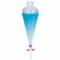 New Verma 500ml Polypropylene Conical Separatory Funnel with Clear Graduated-45