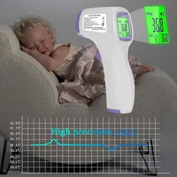 MCP Therm-01 Plastic White Infrared Forehead Thermometer with LCD Display &a; 2 AA Batteries, NK-IUNG-HEG3 image 4