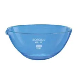 Borosil 165ml Flat Bottom Evaporating Dish with Pour Out, 3180072-29