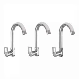 Fastgear Kubix Brass Chrome Finish Silver Sink Tap, FG1904 (Pack of 3)-picture-15