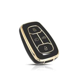 Flymaster Thermoplastic Polyurethane Black TPU Car Key Cover, BLACK-TPURKE-7-image-23