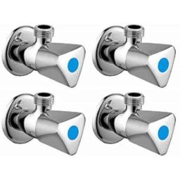 Gold Bell Triangle Stainless Steel Silver Wall Mounted Chrome Finish Angle Cock (Pack of 4)-image-47