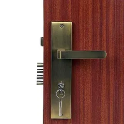 Handle Waala LB303 10 inch 60mm Stainless Steel Antique Brass Finish Cylindrical Plate Both Side Key Mortise Door Lock Set-picture-36