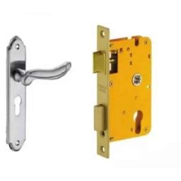 Dorset HL Series Monarch 8 inch Stainless Steel Gold Finish Door Handle Lock Set with Mortise Latch (Pack of 4)-picture-35