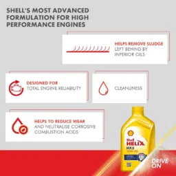 Shell 1L Helix HX5 15W-40 API CH4 Premium Mineral Engine Oil image 2