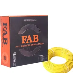 FAB 0.75 Sqmm Single Core Yellow FR PVC CCS Copper Insulated House Wire, Length: 91 m-image-13