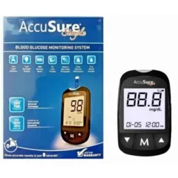Accusure Simple Glucometer with 50 Test Strips-29