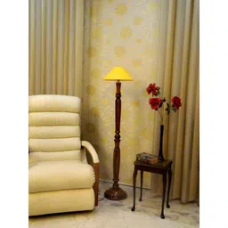 Tucasa Vintage Wooden Lamp with Yellow Shade, LG-929-image-93