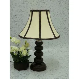 Tucasa Smart Wooden Table Lamp with Stripe Shade, LG-1092-image-86