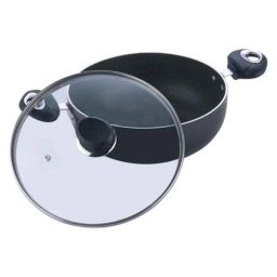 Vinod Zest Marbilo 4.1 Litre Induction Friendly Deep Kadhai with Lid, ZMDK260 (Pack of 3) image 3