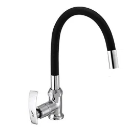 ZAP Brass Single Lever Kitchen Sink Mixer with 360 Swivel Spout &a; Flexible Silicone Spout-image-55