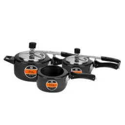 Sigri-Wala 2 Litre, 3 Litre &a; 5 Litre Inner Lid Aluminium Black Pressure Cooker Set-picture-26