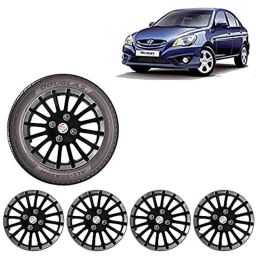 Auto Pearl 4 Pcs 14 inch ABS Black &a; Silver Wheel Cover Set for Hyundai Verna-picture-20