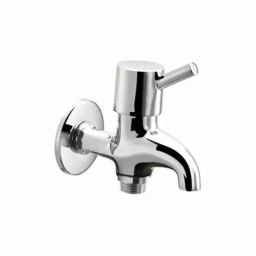 Cera Mist Stainless Steel 2 Way Bib Cock with Single Handle &a; Wall Flange, F2004163-14