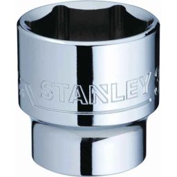 Stanley 1/2 inch 18mm 6 PT Chrome Vanadium Steel Standard Hexagonal Drive Socket, 1-88-740-image-52