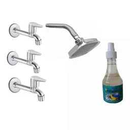 Fastgear 5 Pcs Fusion Stainless Steel Silver Chrome Finish Faucet Set with Shower, FG1230-picture-3