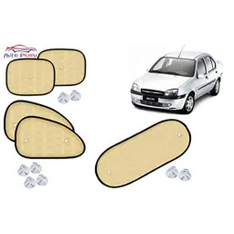 Auto Pearl 5 Pcs PVC &a; Mesh Beige Window &a; Rear Sun Shade Set for Ford Ikon-picture-45