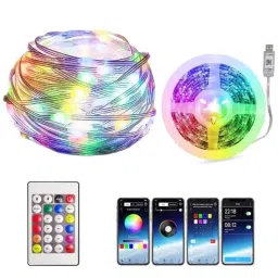 Gift Max 5W 15m White LED Smart Fairy Strong Light with Music Mode, Remote App Control &a; RGB Colour Changing-45