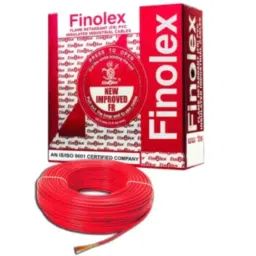 Finolex 10 Sqmm Single Core Red PVC FR House Cable, Length: 100 m-picture-12