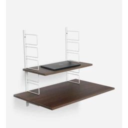 Fitizen Wood White &a; Brown Height Adjustable Wall Table, FITI-153-WB-5