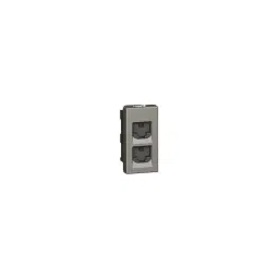 Legrand Arteor RJ11 1 Module Jack Type Double Telephone Square Magnesium Socket, 5736 27 (Pack of 20)-picture-9